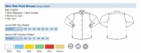 Landau Forte Academy School LS Blouse Girls (Pack x 2)