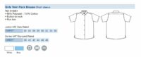 Landau Forte Academy School SS Blouse Womens (Pack x 2)