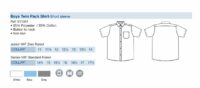 Landau Forte Academy School SS Shirts Mens (Pack x 2)